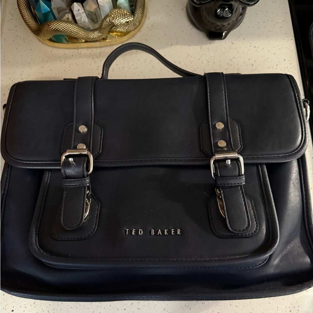 Ted Baker Black Leather Briefcase